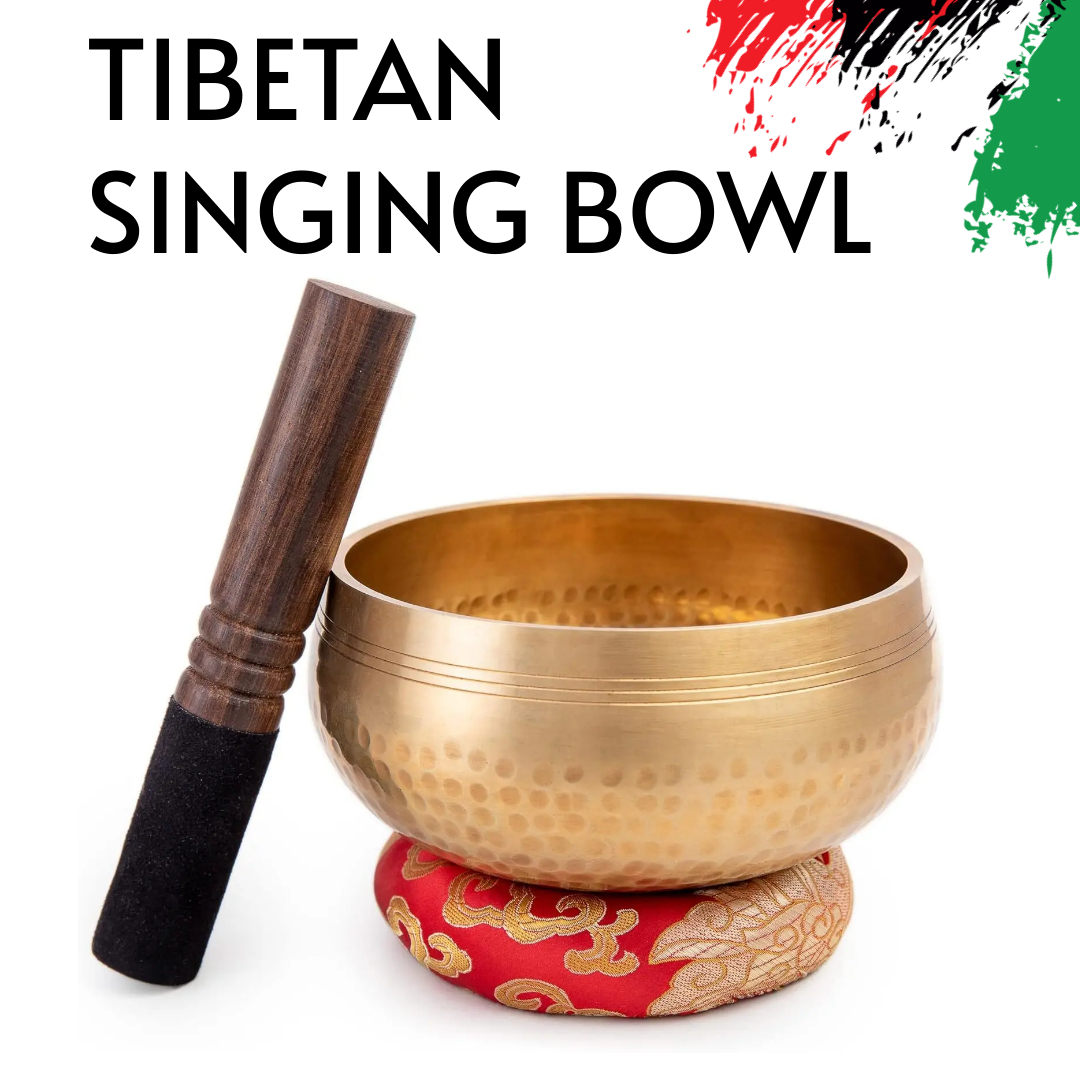 Tibetan Singing Bowl Set - Authentic Handmade For Meditation & Holistic Sound -  7 INCH /17.5 CM